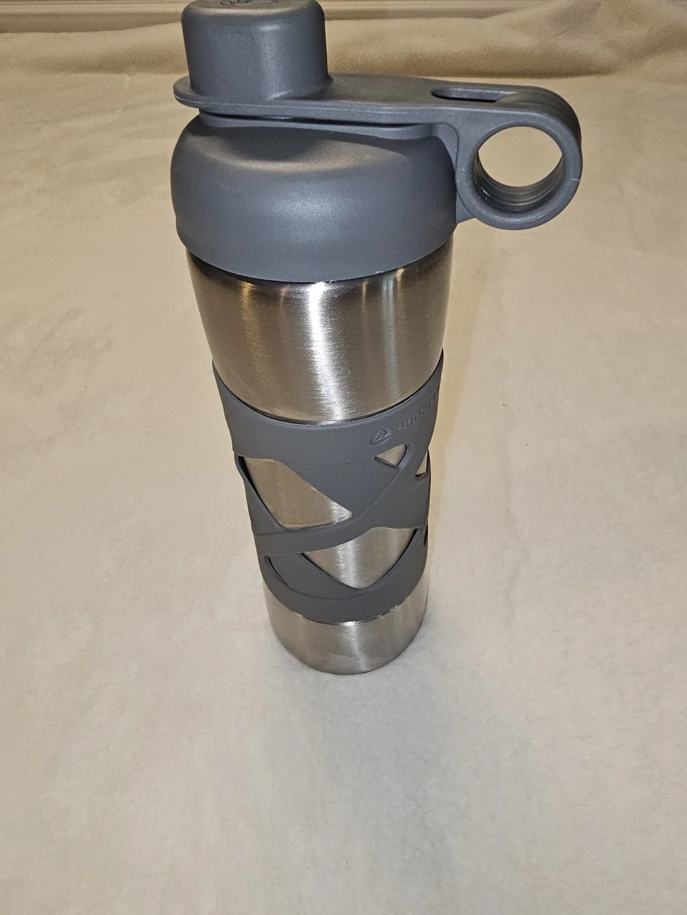 Aquasana Stainless Steel Water Bottle with Gray Grip